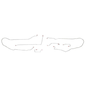 DIN0503SS- 05-06 Ford Escape 2wd AWABS Disc/Drum Intermediate Brake Lines, Complete Set; Stainless - SSTubes