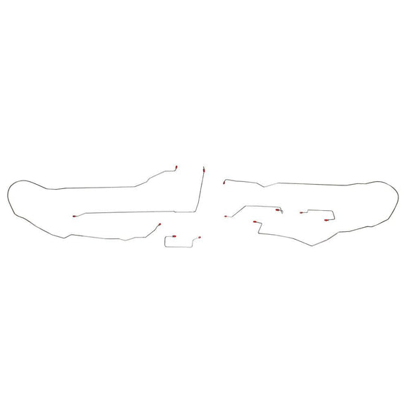 DIN0503SS- 05-06 Ford Escape 2wd AWABS Disc/Drum Intermediate Brake Lines, Complete Set; Stainless - SSTubes