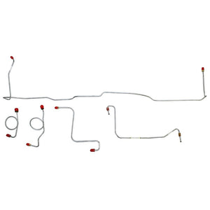 DKT6701OM- 67 Ford Fairlane w/ Standard Drum Brakes; Front 5pc Brake Line Set; Steel - SSTubes