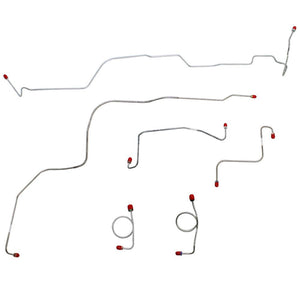 DKT6801OM- 68-69 Ford Fairlane, Torino w/ Standard Drum Brakes; Front 6pc Brake Line Kit; Steel - SSTubes