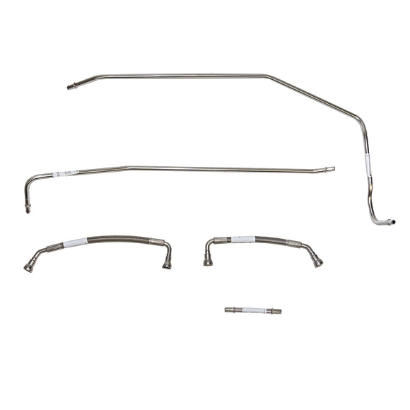 DTC0001SS - 00-07 Ford Taurus, non-ABS, Disc/Drum; Transmission Cooler Lines; Stainless - SSTubes