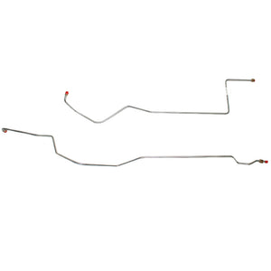 DTC6601SS- 66-67 Ford Fairlane w/ 8cyl, C6 Transmission; 2pc Transmission Cooler Line Set; Stainless - SSTubes