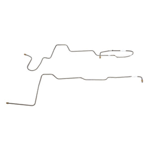 DTC6602SS- 66 Ford Fairlane w/ SM BLK, C4 Transmission; 2pc Transmission Cooler Line Set; Stainless - SSTubes