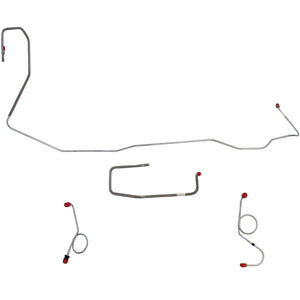 EKT7001OM- 70-73 Mopar E-Body, Non-Power Drum; Right Front Routes Under Frame; 4pc Front Brake Line Kit; Steel - SSTubes