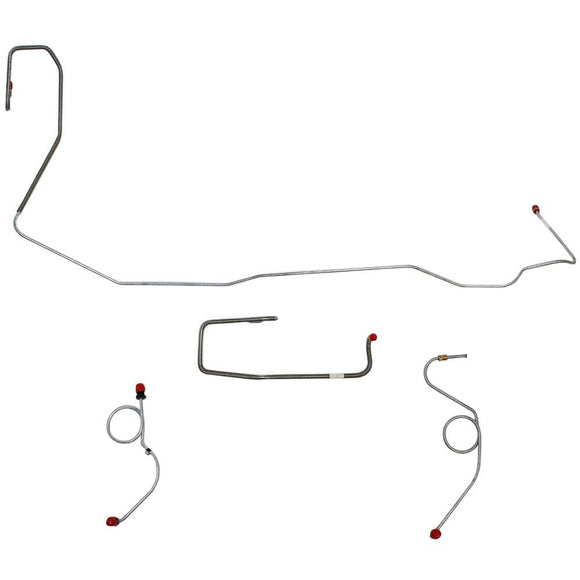 EKT7002OM- 70-73 Mopar E-Body, Power Drum; Right Front Routes Under Frame; 4pc Front Brake Line Kit; Steel - SSTubes