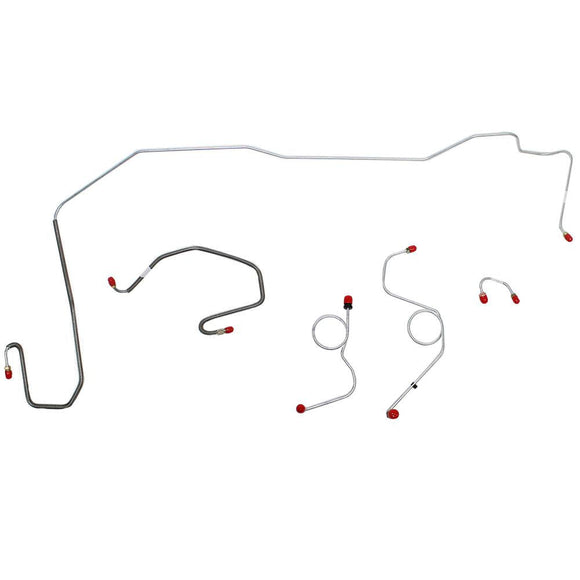EKT7003OM- 70-71 Mopar E-Body, Power Disc; w/o Hemi; 1pc Rear Line; Right Front Routes Under Frame; 5pc Front Brake Line Kit; Steel - SSTubes
