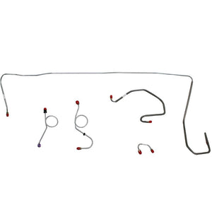 EKT7006OM- 70-71 Mopar E-Body, Non-Power Disc; 2pc Rear Line; Right Front Line Routes Under Frame; 5pc Front Brake Line Kit; Steel - SSTubes