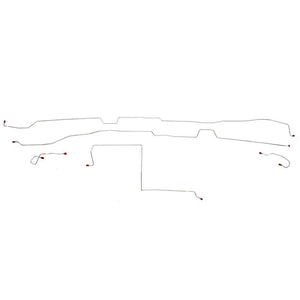 GIN0144OM- 99-03 Windstar Rear Drum Brakes Intermediate Brake Line Kit, Steel - SSTubes