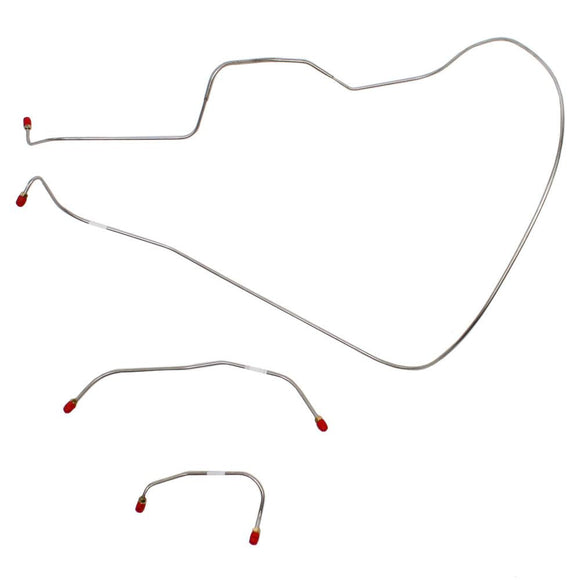 GKT6102OM- 61-62 Ford Galaxie, Hi-Performance; 3pc Front Brake Line Set; Steel - SSTubes