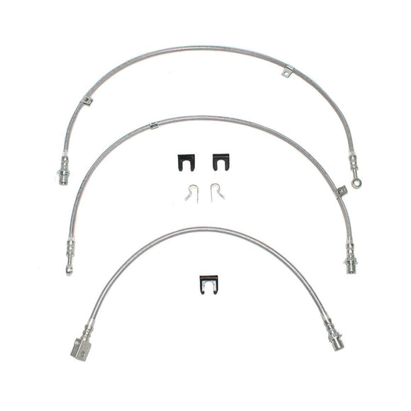 HSK0002SS- 05-07 GM 1500 2WD Brake Hose Kit, 3pcs; Braided Stainless - SSTubes