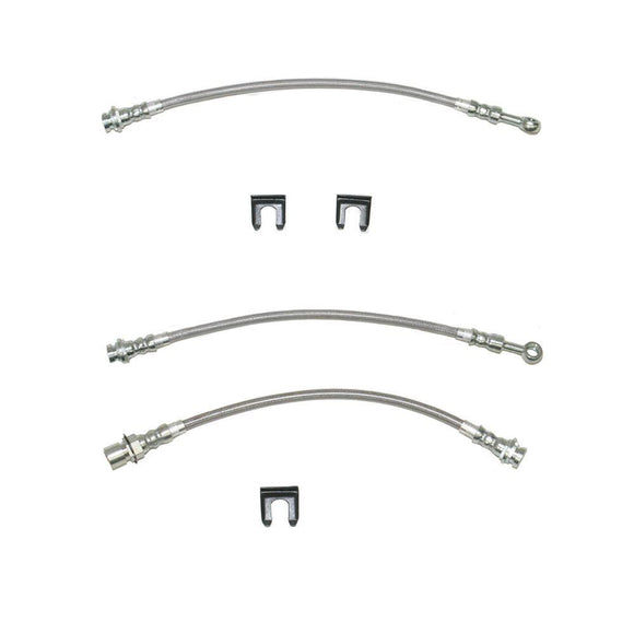 HSK0005SS- 93-97 GM F-Body Brake Hose Kit, 3pcs; Braided Stainless - SSTubes