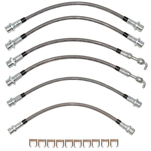 HSK0016SS- 08-14 Toyota Tundra Brake Hose Kit, 6pcs; Braided Stainless - SSTubes