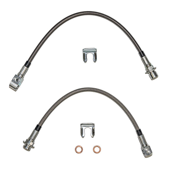 HSK0045SS - 72 Pontiac Lemans / GTO, Oldsmobile Cutlass / 442 Brake Hose Kit; Braided Stainless - SSTubes