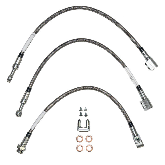 HSK0060SS - 93-01 Cherokee; Complete Brake Hose Kit; Stainless - SSTubes