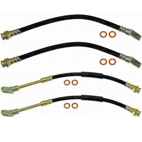 HSK0064OM- 84-87 Corvette Complete Brake Hose Kit; Rubber - SSTubes