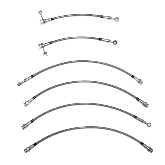 HSK0073SS - 2012-13 Ford F-150; Complete Brake Hose Kit; Braided Stainless - SSTubes