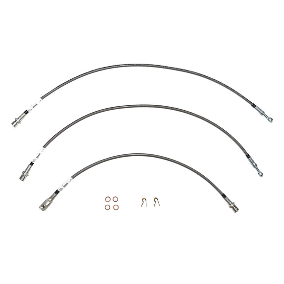 HSK0074SS - 03-05 Dodge Ram 3500 5.9 Ext Cab/Long Bed 4W/ABS, Flex Hose Kit; Stainless - SSTubes