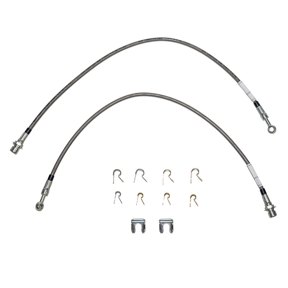 HSP0019SS- 99-07 GM 1500 4WD Front Brake Hose; Stainless - SSTubes