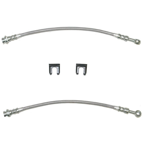 HSP0021SS- 00-06 GMC 1500 SUV 4wd/2wd Front Brake Hose Kit; Stainless - SSTubes