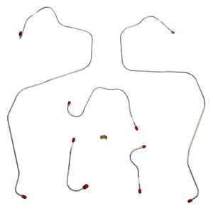 JKT6802SS- 68-69 AMX/Javelin Standard Drum 5pc Front Brake Line Set; Stainless - SSTubes