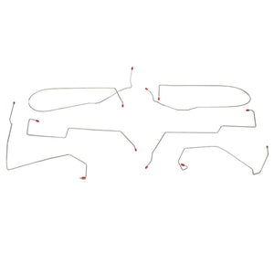 LIN0003OM- 00-07 Ford Focus, Rear Drum Brakes, No Traction Control, No Anti-Lock Brakes, Intermediate Brake Lines, Left & Right Side; Steel - SSTubes