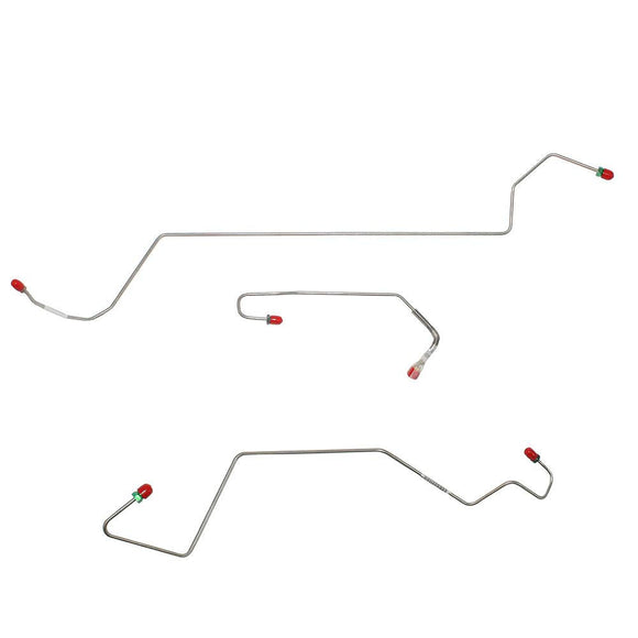 LKT0001OM- 00-07 Ford Focus, Rear Drum Brakes, No Traction Control, No Anti-Lock Brakes, Front Brake Line Set; Steel - SSTubes