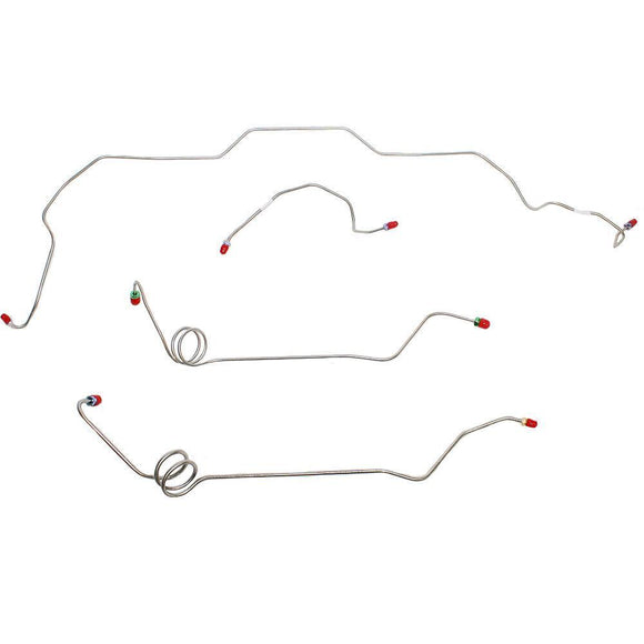 MKT8101SS- 81-88 Chevy Monte Carlo, El Camino, w/ Power Brakes, 4pc Brake Line Set; Stainless - SSTubes