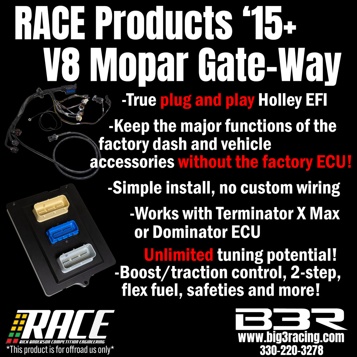'15+ Mopar RACE Gate-Way Plug & Play Standalone Gate-Way – Big3RacingParts
