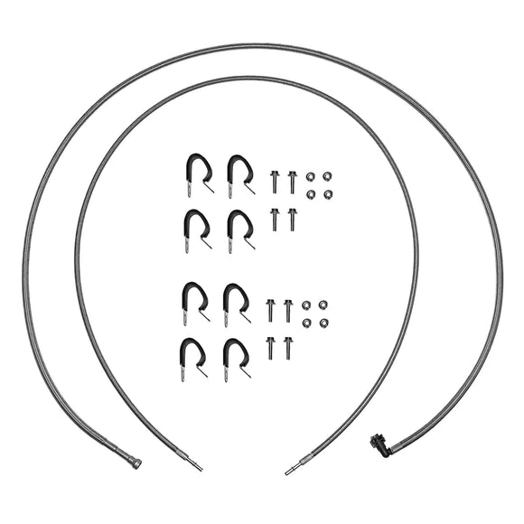 QFF0027SS- 15-22 Challenger Hellcat Quick Fix Fuel Kit; Braided Stainless - SSTubes