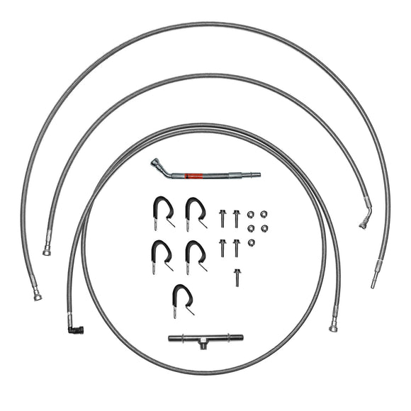 QFF0028SS - 2011-17 Chevy Equinox w/ 3.0L V6 engine; Quick Fix Fuel Kit; Braided Stainless - SSTubes