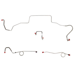 RKT6701OM- 67 Mopar B-Body, Standard Brakes w/ Right-Front Line Routes OVER Frame & Attaches UNDER Steering Column, Front 4 Line Kit; Steel - SSTubes