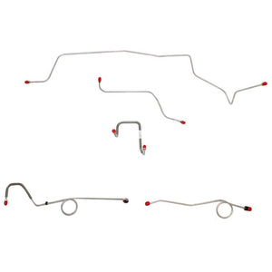 RKT6702OM- 67 Mopar B-Body, Standard Brakes w/ Right-Front Line Straight Across Firewall & Routes OVER Frame, Front 4 Line Kit; Steel - SSTubes