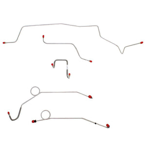 RKT6705OM- 67 Mopar B-Body, Power Brakes w/ Right-Front Line Straight Across Firewall & Routes OVER Frame, Front 4 Line Kit; Steel - SSTubes