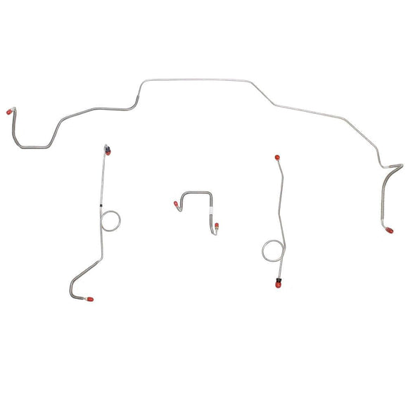 RKT6804OM- 68-70 Mopar B-Body, Drum Brakes, 4pc, Right-Front OVER Frame, Front Brake Line Kit; Steel - SSTubes