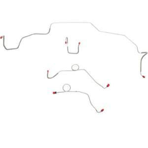 RKT6806SS- 68-70 Mopar B-Body, Power Disc Brake, Left M/C Port, 4 Line w/ 2pc Intermediate Brake Line, Right-Front OVER Frame; Stainless - SSTubes