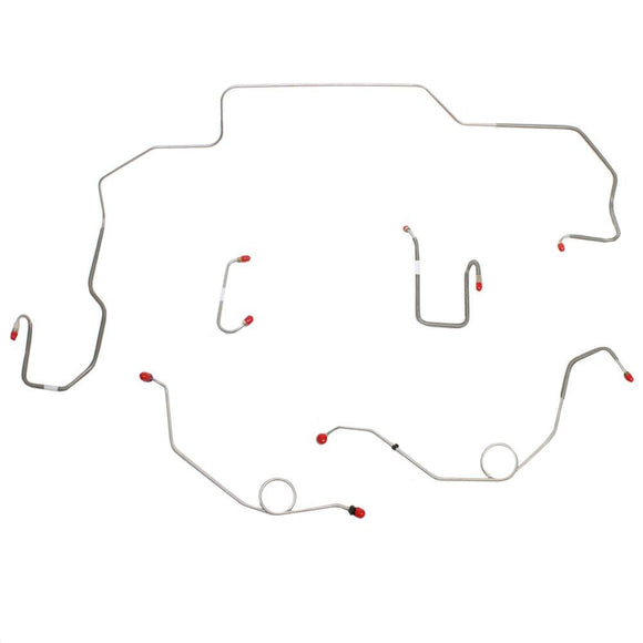 RKT6810OM- 69-70 Mopar B-Body, Power Disc, Left Port M/C; 2 Valves, Right-Front UNDER Frame, Front Brake Line Kit; Steel - SSTubes