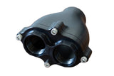 Billet Y Manifold -16AN ORB Female to 2x-12AN ORB Female