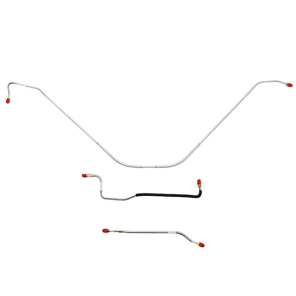 SKT5502SS- 55 Ford Thunderbird w/ Power Brakes, Front 3pc Brake Line Set; Stainless - SSTubes