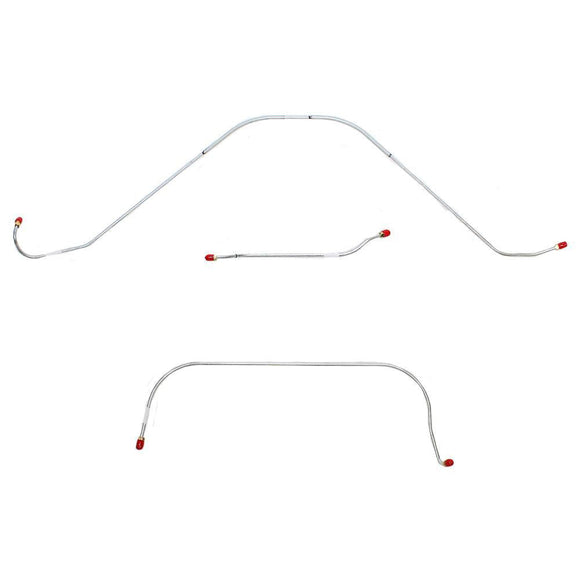 SKT5602OM- 56 Ford Thunderbird w/ Power Brakes, Front 3pc Brake Line Set; Steel - SSTubes