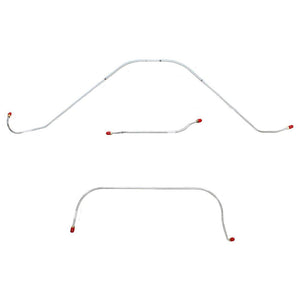 SKT5602SS- 56 Ford Thunderbird w/ Power Brakes, Front 3pc Brake Line Set; Stainless - SSTubes