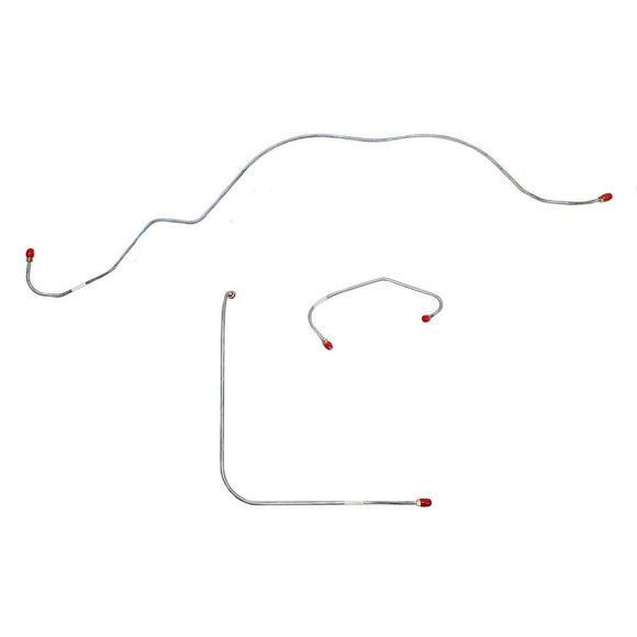 SKT5902OM- 60 Ford Thunderbird w/ Power Brakes, Booster Mounted on Firewall; Front 3pc Brake Line Set; Steel - SSTubes