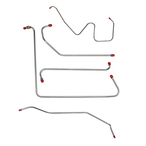 SPC5706OM- 57 Ford Thunderbird, Dual 4BBL w/ Super Charger, Fuel Pump to Carb & Vacuum Lines, 5 Line Set; Steel - SSTubes