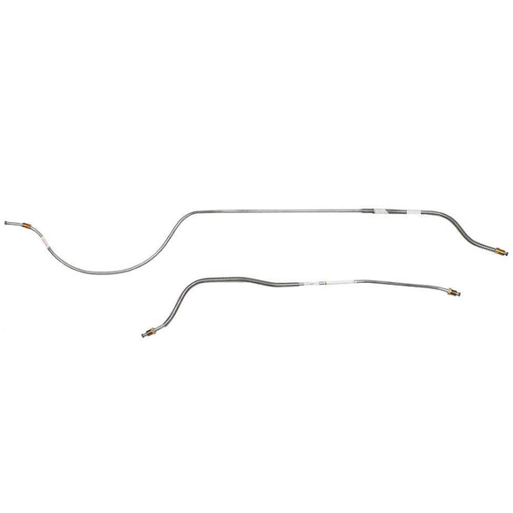 SRA5501SS- 55-56 Ford Thunderbird; 2pc Rear Axle Brake Line Set; Stainless - SSTubes