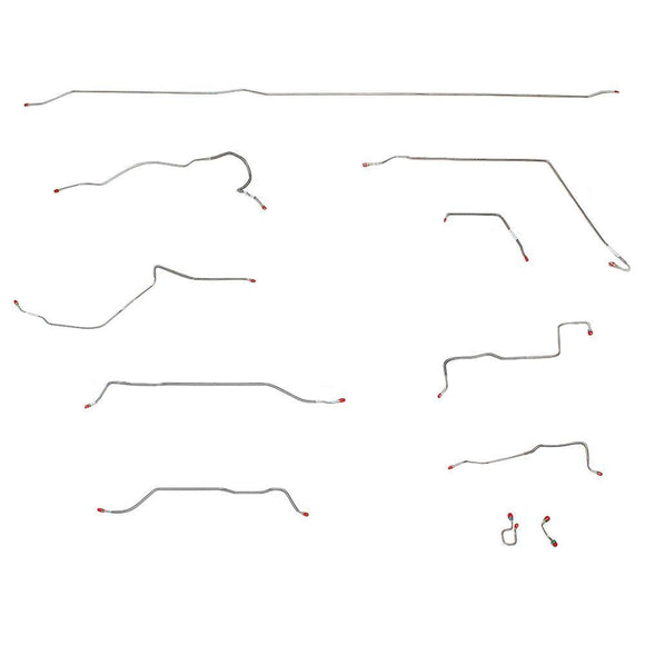 TCK5102OM- 51-55 Series 1 Long Bed Brake Lines; Complete Brake Line Kit; Steel - SSTubes