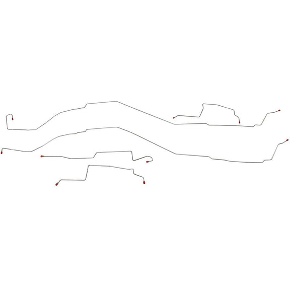 TIN0663OM- 06-08 Chevy HHR Disc/Drum AWABS EXCEPT SS Model, Intermediate Brake Line Set; Steel - SSTubes