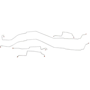 TIN0663SS- 06-08 Chevy HHR Disc/Drum AWABS EXCEPT SS Model, Intermediate Brake Line Set; Stainless - SSTubes