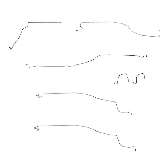 TKT0303OM- 03-04 Silverado/Sierra 1500, 2wd, R Disc, Front Brake Line Kit; Steel - SSTubes