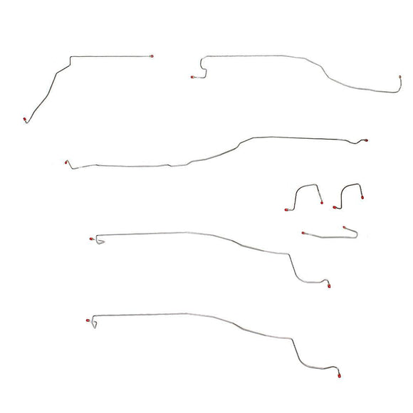 TKT0313SS- 03-06 GM 1500 SUV, 2WD, w/ Coil Spring Front Suspension; Front Brake Line Set, w/ Traction Control (6 Port ABS Box) Models; Stainless - SSTubes