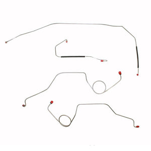 TKT6741OM- 67-72 Ford F-100 & F-250, 2wd w/ Standard Drum Brakes, 4pc Front Brake Line Set; Steel - SSTubes