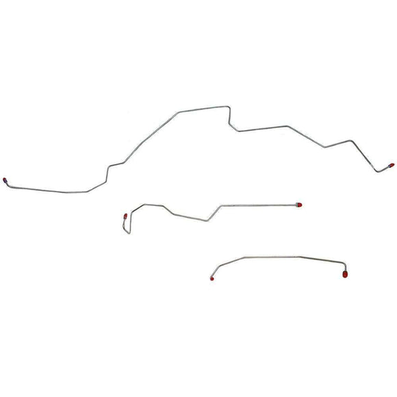 TKT9943SS- 99-01 Ford Super Duty/Excursion RWABS, Front Brake Line Kit; Stainless - SSTubes